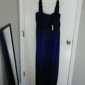 Black & purple hombre gown with jacket